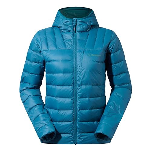 Berghaus Women's Silksworth Hooded Down Jacket | Padded Jacket | Extra Warm | Lightweight | Packable, Deep Ocean, 12