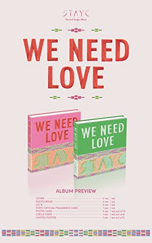 STAYC WE NEED LOVE album simple compact CD coréen avec poster inclus - 3