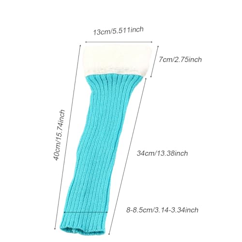 Image of Winter Leg Warmers for Women and Girls Warm Knitted Socks Knitted Wool Crochet Long Boot Socks New Year's Day Socks Christmas Socks
