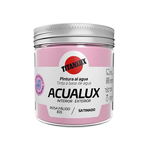 Titanlux - Acualux Satinado 75 ml (J11083175 Rosa Pálido)
