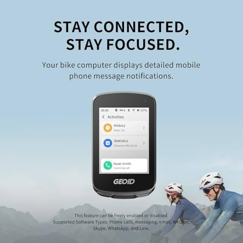 GEOID CC700 Pro display showing a notification for an incoming call from 'Noah Smith'.