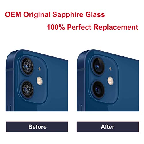 Perzework Original Back Rear Camera Lens Glass Replacement For Iphone 12 And Iphone 12 Mini With Pre-Installed Adhesive And Reparing Toolkit #TOP5