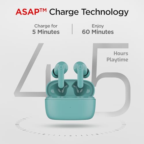 Image of Boat Airdopes 138 Pro TWS in Ear Earbuds with 11mm Drivers, 45 Hours Playback, ASAP Charge & Quad Mic ENx(Mint Cascade)