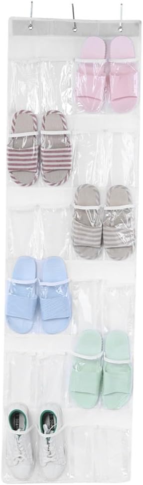 Hanging Shoe Organizer, 24-Pocket Over Door Storage Bag