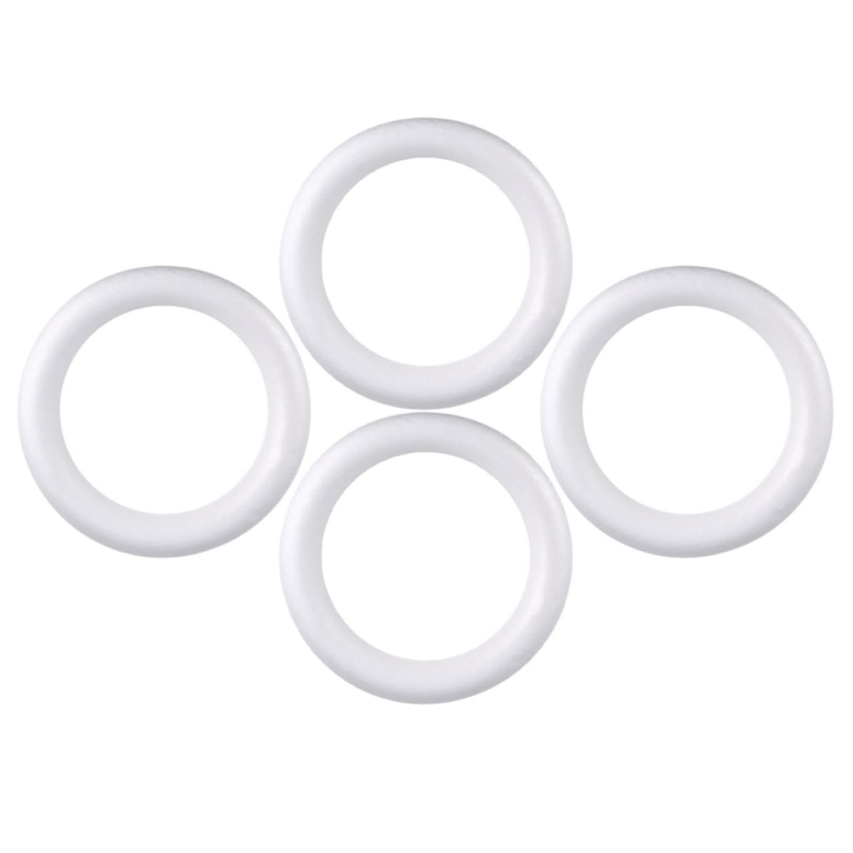 Anneaux en écume blanche Artibetter pour couronne DIY de Noël et mariage (Lot de 4)