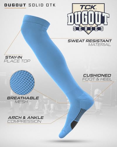 Image of TCK USA Made Over-the-Knee Socks for Baseball, Softball, & Football | Performance Athletic Socks for Boys, Girls, Men & Women