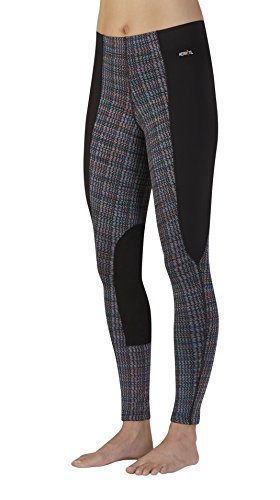 Kerrits Flow Rise Knee Patch Performance Tight Black/Spring Mix Size: L