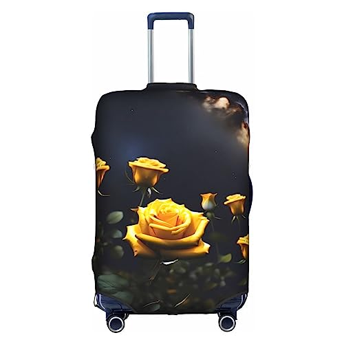 Luggage Suitcase Cover Protector, Printed Beautiful yellow roses Luggage Covers for Suitcase, Baggage Covers Fits 18-32 Inch Luggage