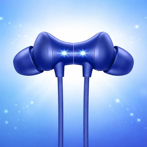 Image of Lynacz Original Wireless Z2 Neckband Compatible with OnePlus, BlackBerry, Samsung, Oppo Z2 Neckband Earphones with Magnetic Tips, Classic Fit (Blue) PO342