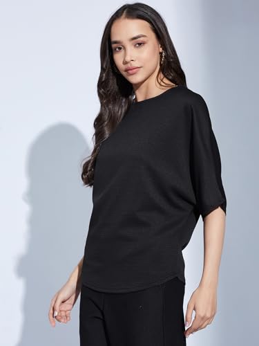 Image of Selvia Women's Textured Lycra Solid Top