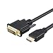 Produktbild DVI HDMI AdapterHDMI zum DVI Kabel, CableCreation HDMI Stecker zum DVI (24 + 1) Stecker Kabel, Vergolden HDTV auf DVI und DVI auf HDMI bidirektional Kabel, Unterstützen 1080P, 3D, für TV Stick 10M /33ft Schwarz