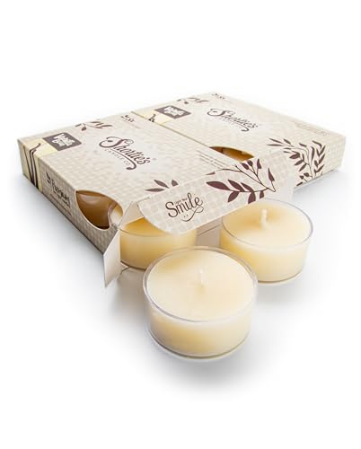 Vanilla Bean Premium Tealight Candles Multi Pack - 12 Beige Highly Scented Tea Lights - Beautiful Candlelight - Made in The USA - Bakery & Food Collection