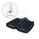 [Diseno Ergonomico]-Cojin para coxis cojin asiento coche reduce el estrés en el cóccix y la cadera, cojin asiento alivia el dolor en la columna vertebral y las nalgas, promueve la circulación sanguínea, reduce las posibilidades de hemorroides y úlceras, y proporciona un soporte lumbar superior. Úselo junto con Belpink Cojin Lumbar mejor.