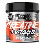 Warrior Creatine Monohydrate Powder + Vitamins 360g - Performance & Recovery - Pure Micronised Multivitamin Nutrition Blend - Vitamin A, B12, C, D, E, Magnesium, Iron, Zinc - 80 Servings (Unflavoured)