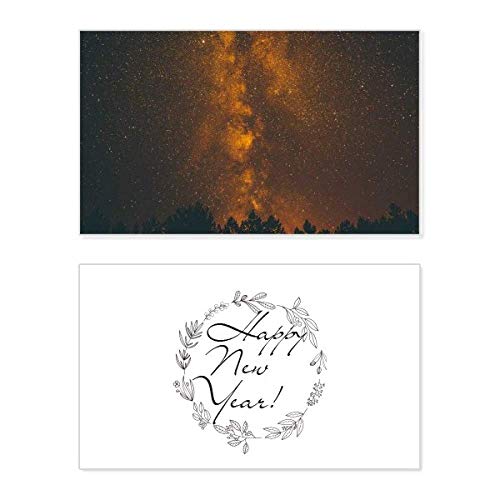 Tarjeta conmemorativa de Año Nuevo Dark Sky Fog, ideal para decorar regalos de fin de año