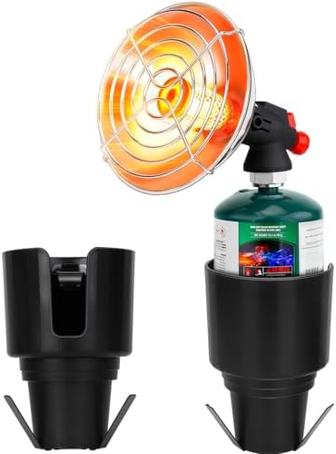 Golf Cart Heater, Portable Propane Heater with Cup Holder Fits Most Golf Cart Accessories Car, Safe Camping Tent Heaters Cordless with Electronic Ignition, Control Valve, Winter outdoor Heating Helper