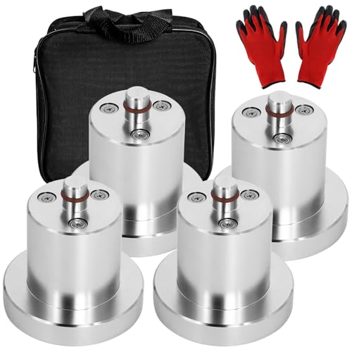 Jack-Puck Compatible with Rivian R1T/R1S, Aluminum Lift Adapter Set Heavy Duty Jack-Puck Magnetic Adapter 4pcs Floor Jack Lift Point with Storage Case