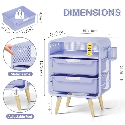Blue-NightstandCute-End-Table-with-Storage-Drawer-Bedside-Table-Small-Blue-Bedroom-FurnitureKids-Nightstand-for-Living-Room-DormOfficeBlue Blue NightstandCute End Table with Storage Drawer Bedside Table Small Blue Bedroom FurnitureKids Nightstand for Living Room DormOfficeBlue