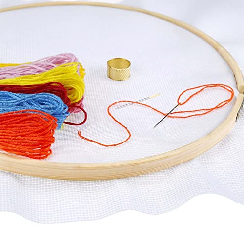 image for Caydo 12 Pieces 7 Inch Embroidery Hoops, Cross Stitch Hoops Embroidery