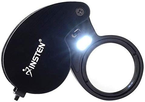 40x 25mm Glass LED Light Magnifying Magnifier Jeweler Eye Jewelry Loupe Loop USA