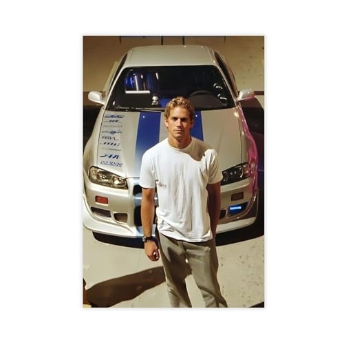 Poster Paul Walker de qualité supérieure impression sur toile fine 50x75cm