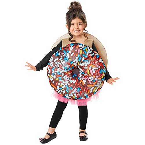 JUST FOR PARTY Kids Donut Costume Halloween Chocolate Doughnut Funny Food Costume for Girls and Boys2T-4T