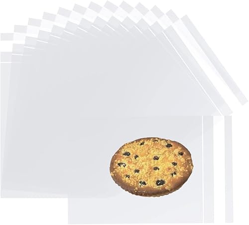 Bolsas de celofán transparente de 3 x 4 pulgadas, 100 bolsas de plástico transparente para galletas, dulces, joyas, manualidades