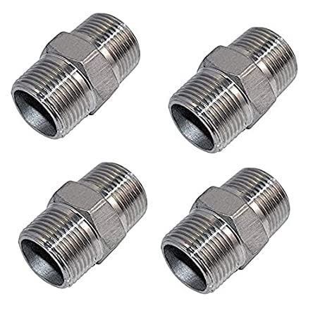 See full amazon price history chart for GKP Hex Nipple 1/2" to 1/2" Male Threaded Stainless Steel for Connecting Two Female Threaded Pipes or Fittings | Pipe Quick Connector | Pack of 4 GKP Hex Nipple 1/2" to 1/2" Male Threaded Stainless Steel for Connecting Two Female Threaded Pipes or Fittings | Pipe Quick Connector | Pack of 4 (B0BRNRBG5F) Amazon Price History, Amazon Price Tracker