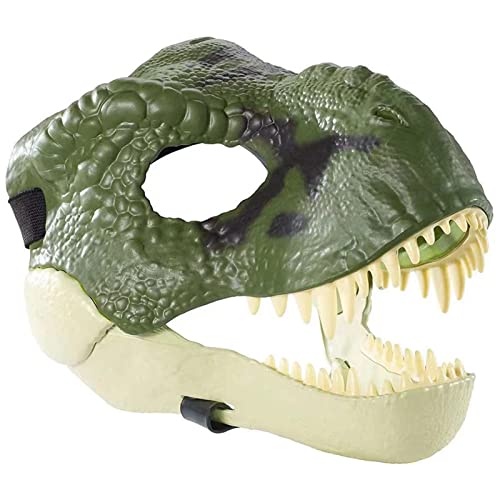 Couverture De Visage De Dinosaure D'Halloween, Masque Dinosaure, Masque De Tête De Dinosaure Avec Menton Mobile | Couverture Réaliste De Visage De Décoration, Décoration Mignonne De Dinosaure Animal Cover