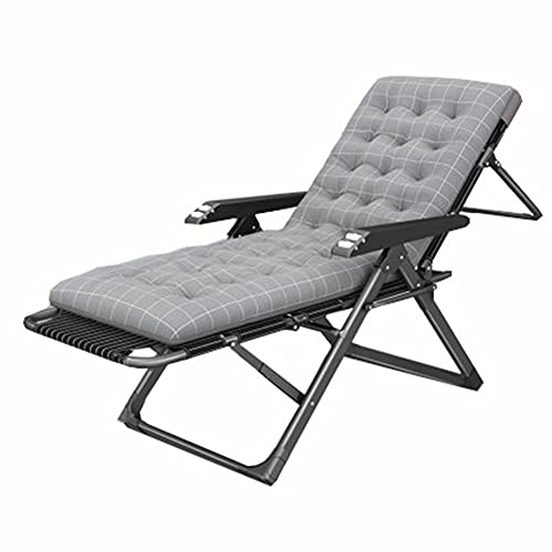 Chaise longue gravité zéro rembourrée en matériaux haut de gamme pour terrasse et extérieur