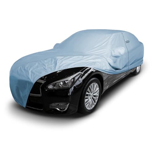 Image of iCarCover Premium Car Cover for 2015-2019 Infiniti Q70L Heavy Duty Waterproof All-Weather Automobiles Custom Fit Indoor Outdoor UV Snow Protection Covers with Straps and Bag