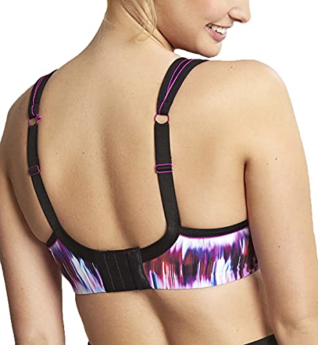 Panache Women's High Impact Underwire Sports Bra, Digital Stripe, 28J