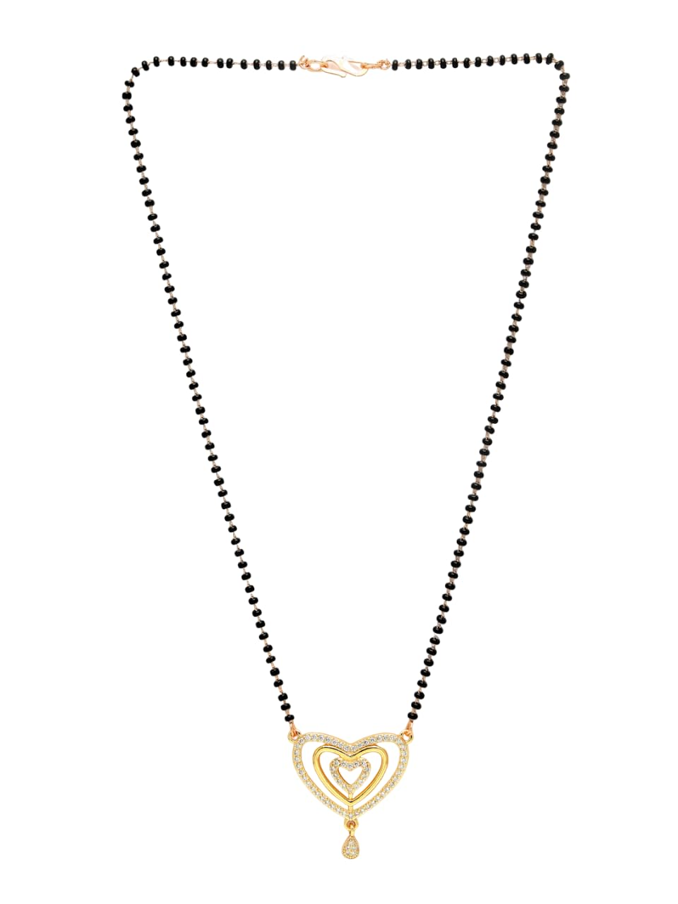 Rare 1 Studio Traditional Gold-Plated Mangalsutra Timeless Symbol of Love Black Beads Necklace For Women Daily Usage Office Workwear Necklace