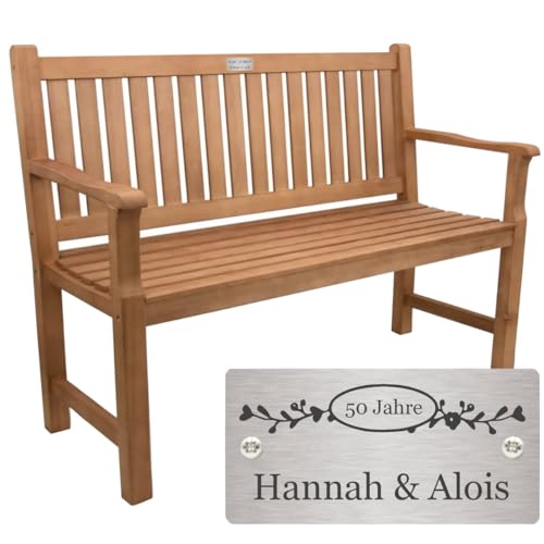 Sterngraf Bank zur goldenen Hochzeit mit Gravur-Schild zB. Ranken Zahl...