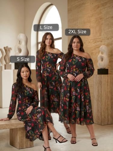 Image of Leriya Fashion Dress for Women | Stylish Western One Piece Dress for Women Short & Long Fit & Flare | Ankle Length Casual Summer Dresses for Beach & Stylish Party Outifits 3 /4 Sleeve