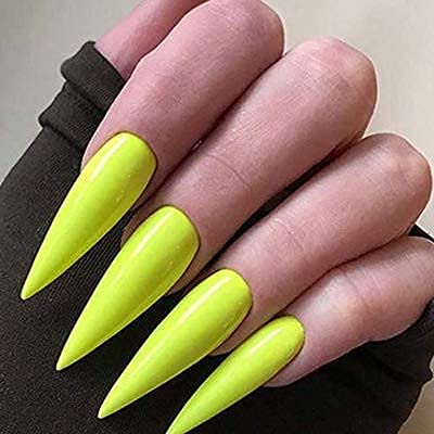 Vivace Clear Long Stiletto 500Pcs Artificial Fake Gel Nail Tips,10 Sizes With Clear Plastic Case For Nail Salon #TOP6