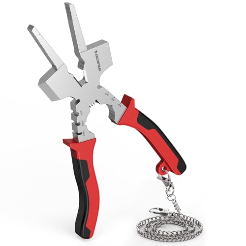 ARCCAPTAIN Measurable 8 Welding Pliers with Rentention Chain All-In-One MIG Pliers with Anti-Rust and High-Carbon Steel Great for Professional Welding
