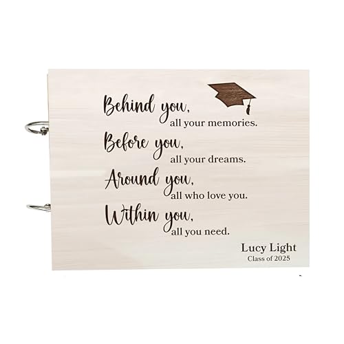 TRACTIOOR Custom Graduation Guestbook Advice, Memory Book for Graduation Party Guest Book, 40 Sheets, Before You All Your Memories (Guest Book 03)
