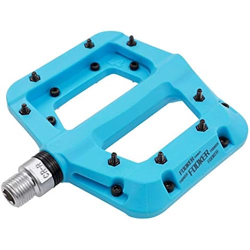 FOOKER MTB Pedals Mountain Bike Pedals 3 Bearing Non-Slip Lightweight Nylon Fiber Bicycle Platform Pedals for BMX MTB 9/16"