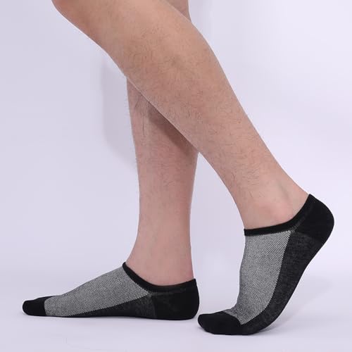 Mens Ankle Low Cut Casual Cotton Socks for Men 5 Pairs Ankle Athletic Running Cushioned Socks4