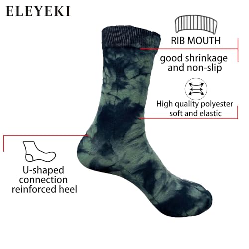 ELEYEKI Unisex Casual Crew Sock Calf Tube Socks3