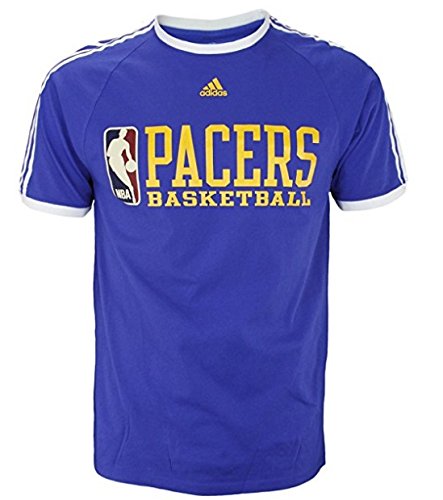 Indiana Pacers NBA Men's 3-Stripe Short Sleeve Raglan T-Shirt, Blue