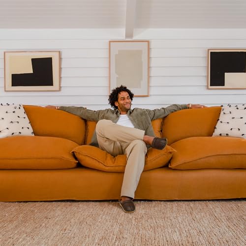 Slippers for Women Men, Genuine Leather Slippers Indoor Outdoor, Fuzzy Bedroom House Shoes for Women Men, Plush Lining Womens Sandals Slip-on2