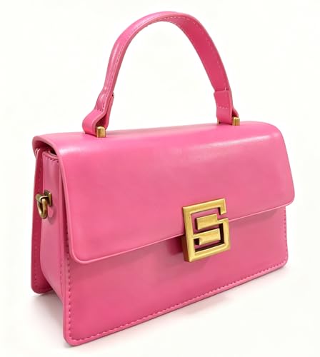 Image of Designer Satchel Purses For Women, Small Cute Crossbody Handbag, Ladies Vegan Leather Top Handle Bags