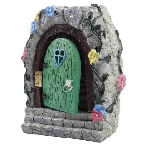 Estatua solar de resina con luz solar para jardín, 15 cm