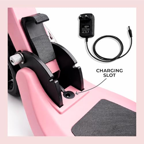 Image of Lifelong Kids Electric Scooter for 6-12 Years Age | with Rechargeable Battery, Adjustable Handle Height & Foldable Design | Safe Kids Scooter with Anti-Slip Deck (Pink)