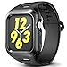YOUMAKER Rugged Protective Case with Comfortable Strap Bands for Apple Watch 4 44mm, Screen Protector Friendly Shockproof Case for Apple iWatch Series 4 44mm (2018) - Black