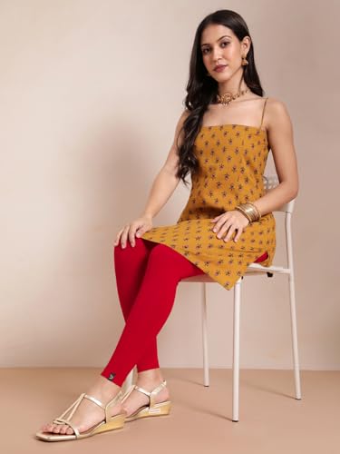 Image of TWIN BIRDS Women Viscose Ankle Leggings | Stretchable Kurti Wear Bottom