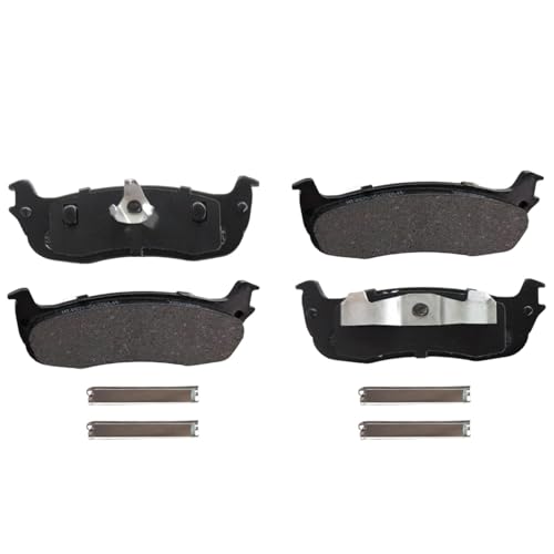 Image of Detroit Axle - Rear Brake Kit for Ford F-150 Expedition Lincoln Navigator | Blackwood, Drilled and Slotted Brake Rotors Ceramic Brake Pads Replacement 13.15 inch inch Rear Rotors