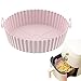Teglie per Friggitrice ad Aria in Silicone(20.5cm), Pentola in Silicone Riutilizzabile, Fodera Sostitutiva Della Friggitrice ad Aria, Forni Microonde,Stampi per Torte